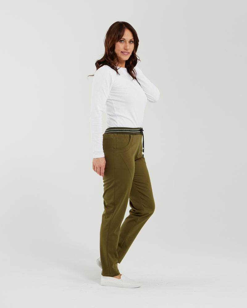 Zuri Pant - Olive - ZAFINA