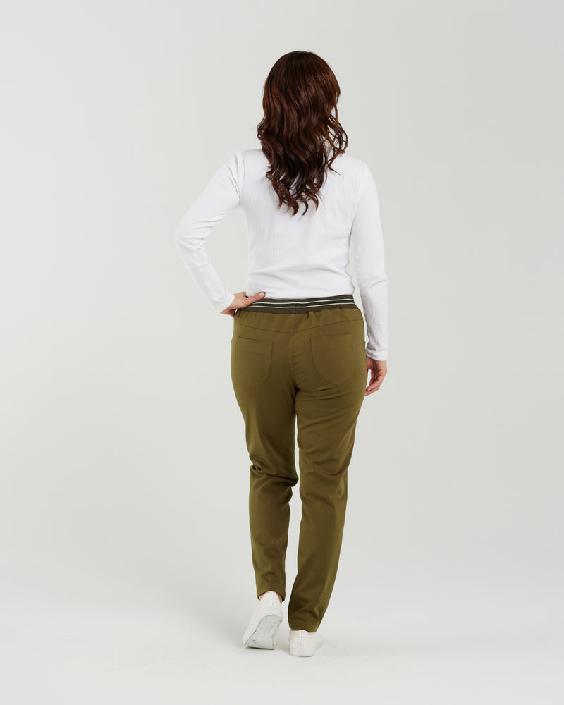 Zuri Pant - Olive - ZAFINA