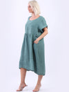 Micaela - MADE IN ITALY Dress One Size (10-16) Ocean Blue NZ LUMA