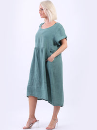 Micaela - MADE IN ITALY Dress One Size (10-16) Ocean Blue NZ LUMA