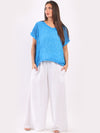 Antonia - MADE IN ITALY Top One Size (12-18) Royal Blue NZ LUMA