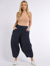 Zena - Linen Cocoon Pants -MADE IN ITALY Pant NZ LUMA