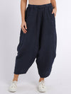 Zena - Linen Cocoon Pants -MADE IN ITALY Pant NZ LUMA