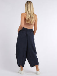 Zena - Linen Cocoon Pants -MADE IN ITALY Pant NZ LUMA