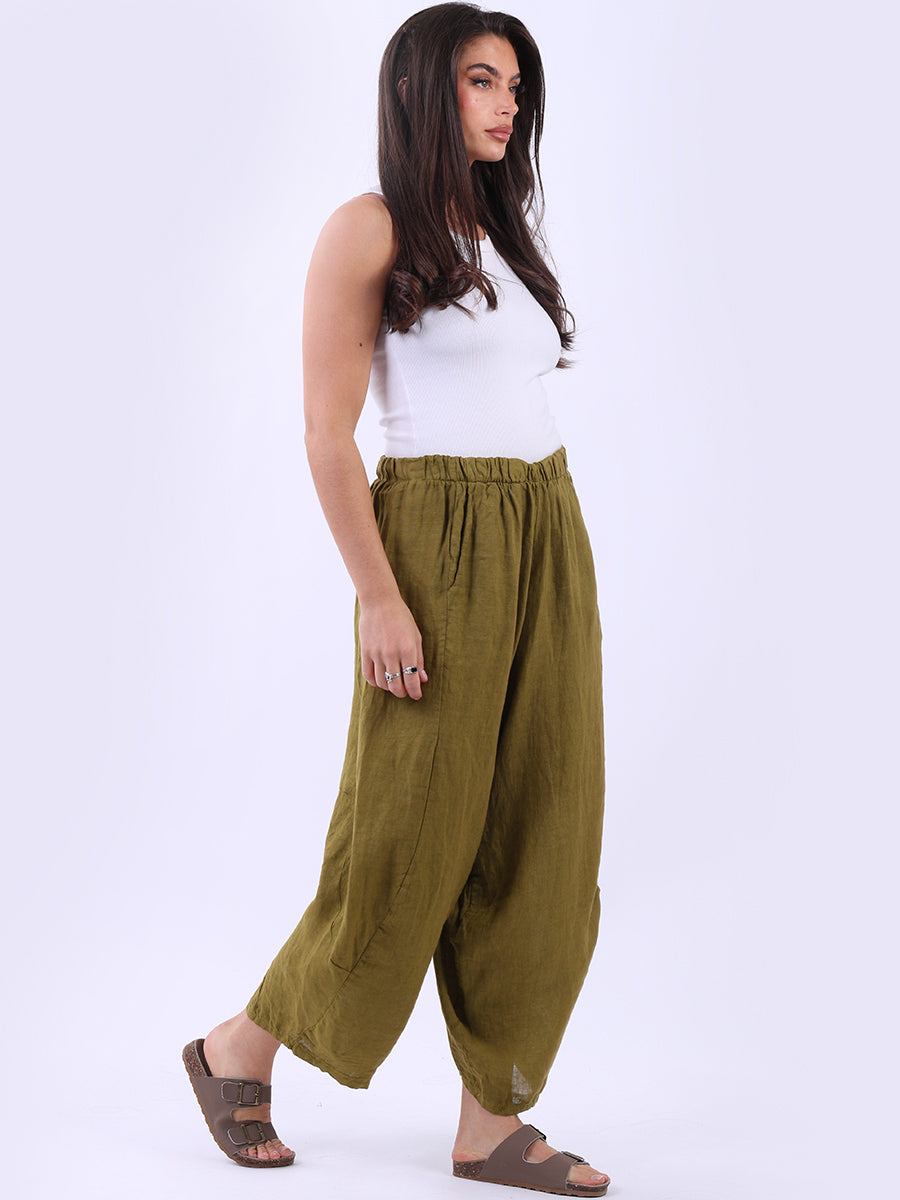Zena - Linen Cocoon Pants -MADE IN ITALY Pant NZ LUMA