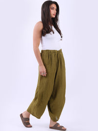 Zena - Linen Cocoon Pants -MADE IN ITALY Pant NZ LUMA