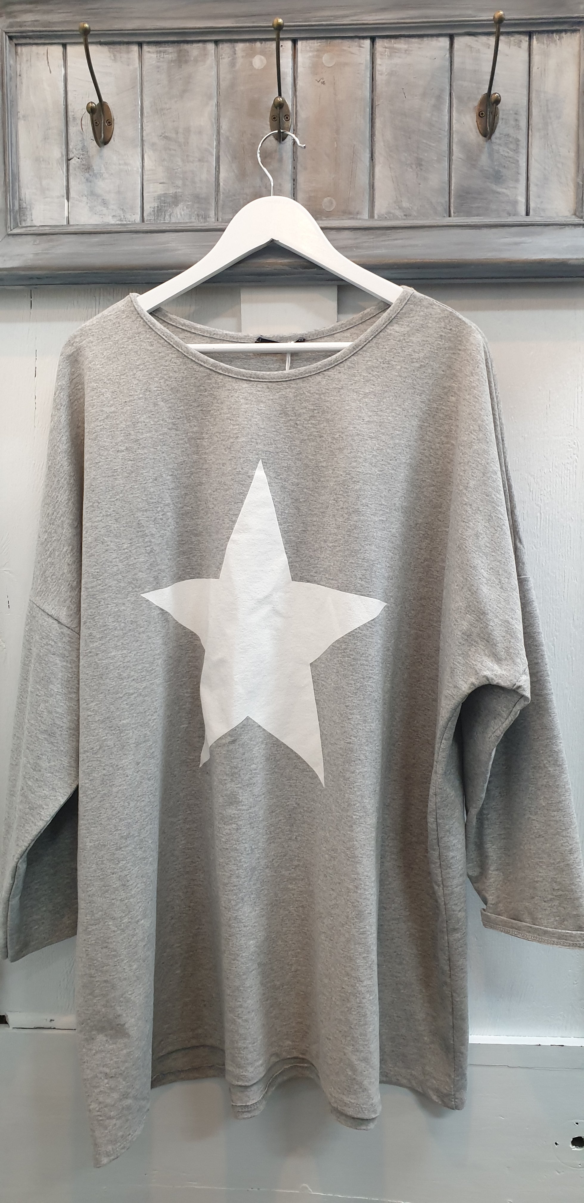 Fia - MADE IN ITALY Top One Size (18+) Grey Marle NZ LUMA
