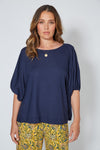 Candi Dasa Relaxed Top- ISLE OF MINE Top One Size Indigo NZ LUMA