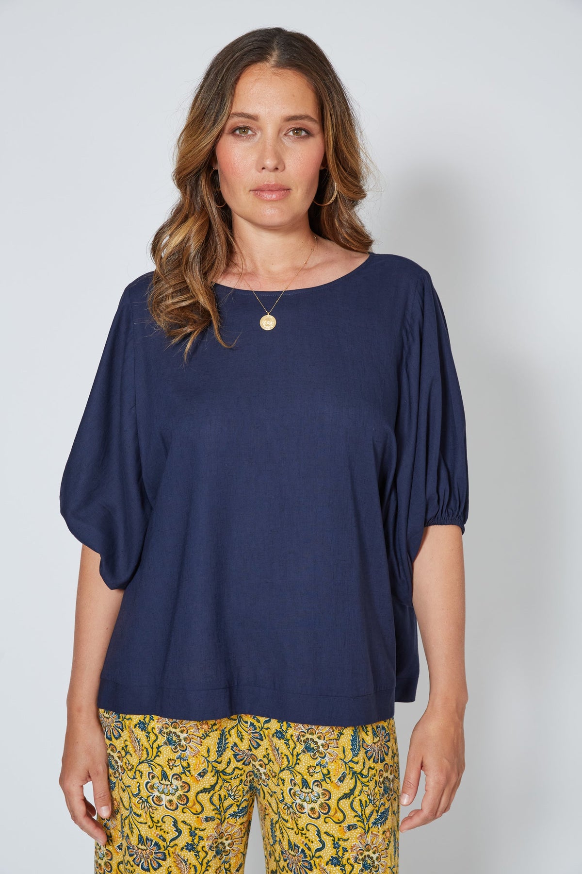 Candi Dasa Relaxed Top- ISLE OF MINE Top One Size Indigo NZ LUMA