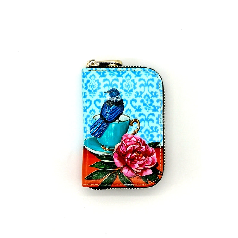 Card Holder - Angie Denis, Tui, Cup, Camellia - NZ ARTISTS COLLECTION Accessories NZ LUMA