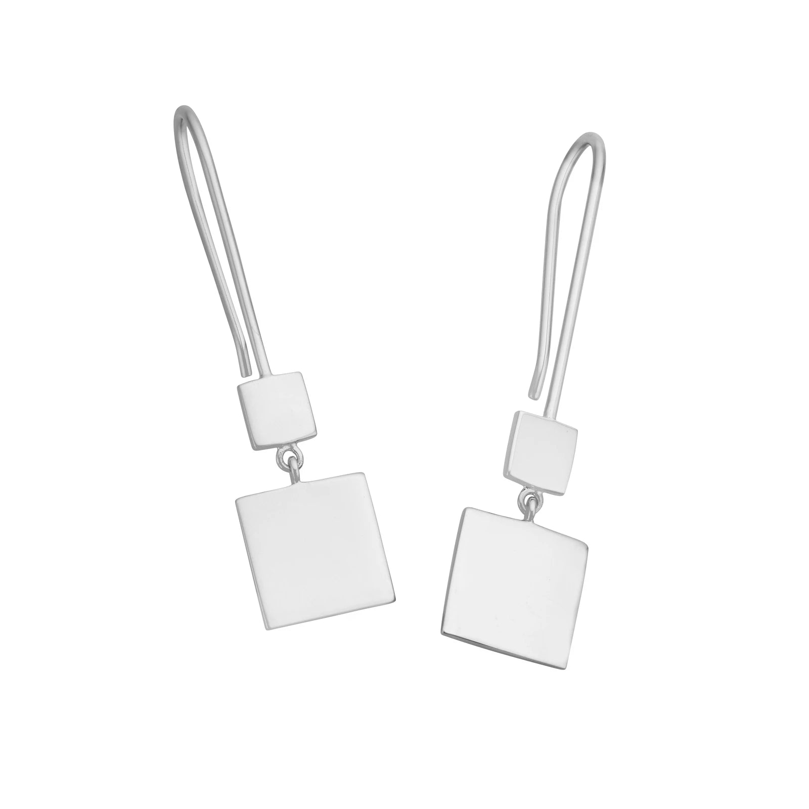 Gio Square Earrings - FABULEUX VOUS Accessories Silver NZ LUMA