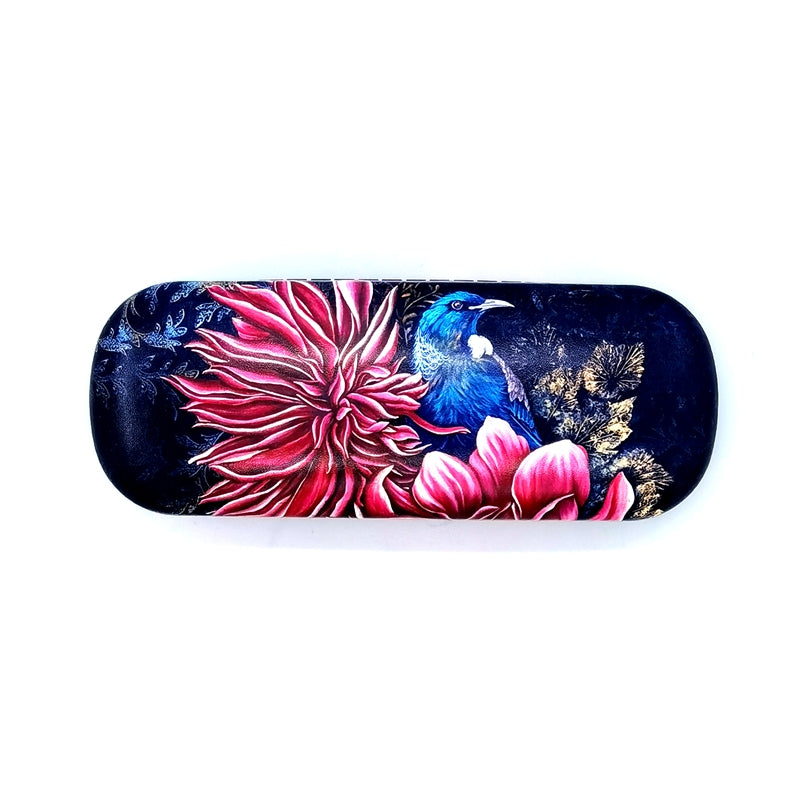 Glasses Case - Anita Madhav Tui on Pink Flowers - NZ ARTISTS COLLECTION Accessories NZ LUMA