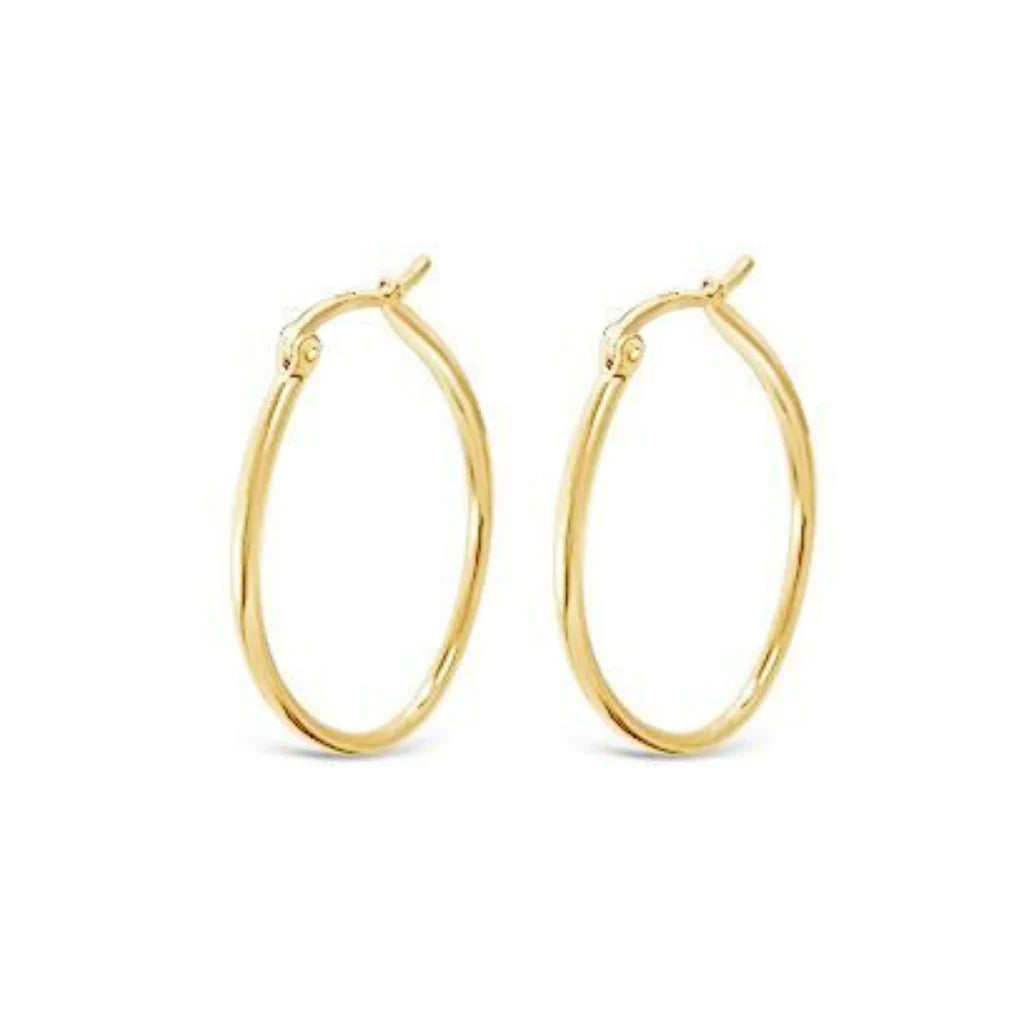 Hooplah Oval Earrings - FABULEUX VOUS Accessories Gold NZ LUMA