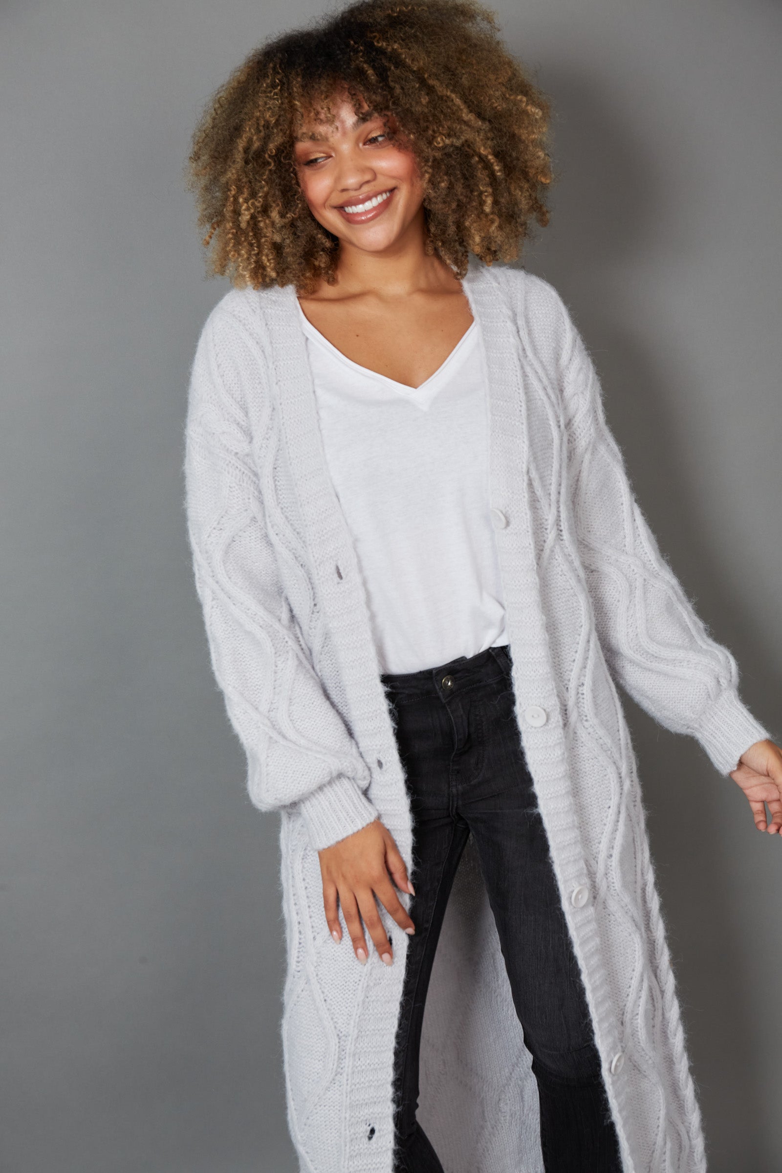 Long cable hotsell sweater