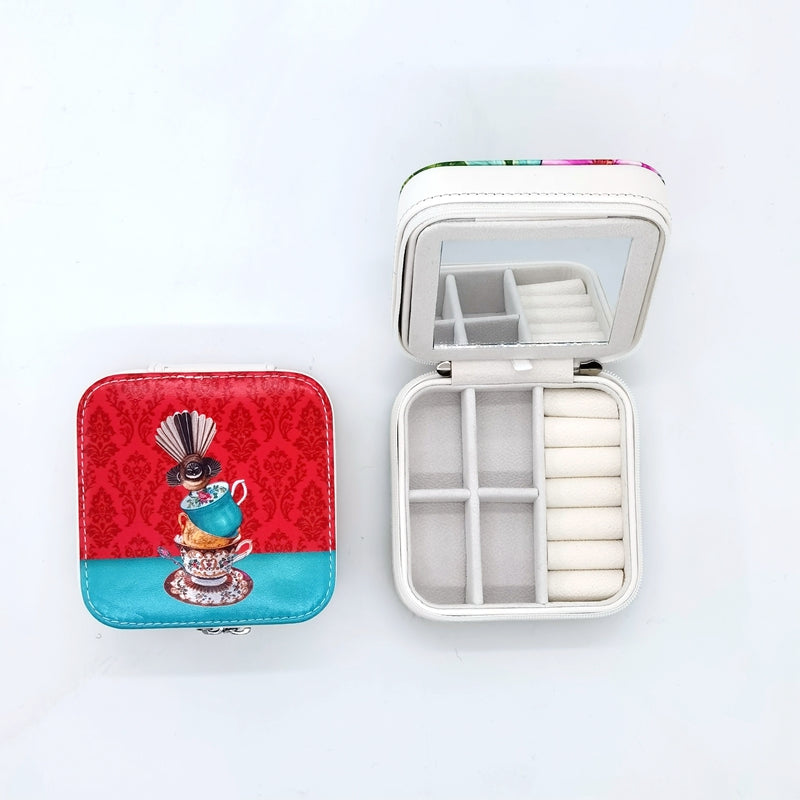 Jewellery Box - Angie Dennis, Fantail on Stack of Teacups - NZ ARTISTS COLLECTION Accessories NZ LUMA
