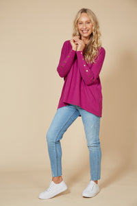 Kit Button Knit - EB & IVE Top NZ LUMA