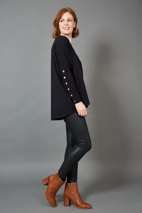 Kit Button Knit - EB & IVE Top One Size Ebony NZ LUMA