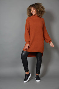 Kit Knit Top/Dress - EB & IVE Dress One Size Cinnamon NZ LUMA