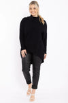 Knitted Turtle Neck Top - PQ COLLECTION Top S/M M/L LXL Black NZ LUMA 