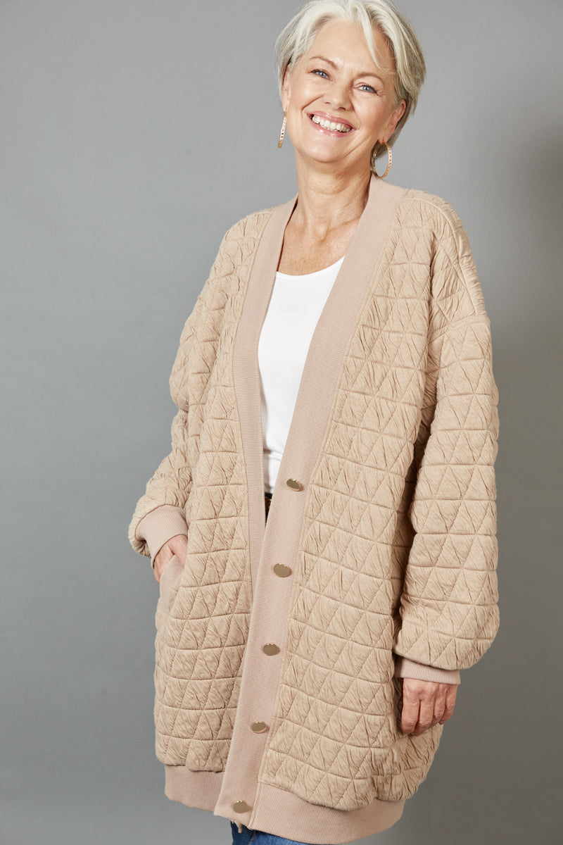 La Vida Relaxed Cardigan - EB&IVE Top S/M M/L L/XL Camel NZ LUMA