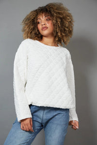 La Vida Relaxed Jumper - EB&IVE Top S/M M/L L/XL Blanc NZ LUMA