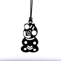 Large Black Tiki Necklace - TWO BLONDE BOBS Accessories NZ LUMA