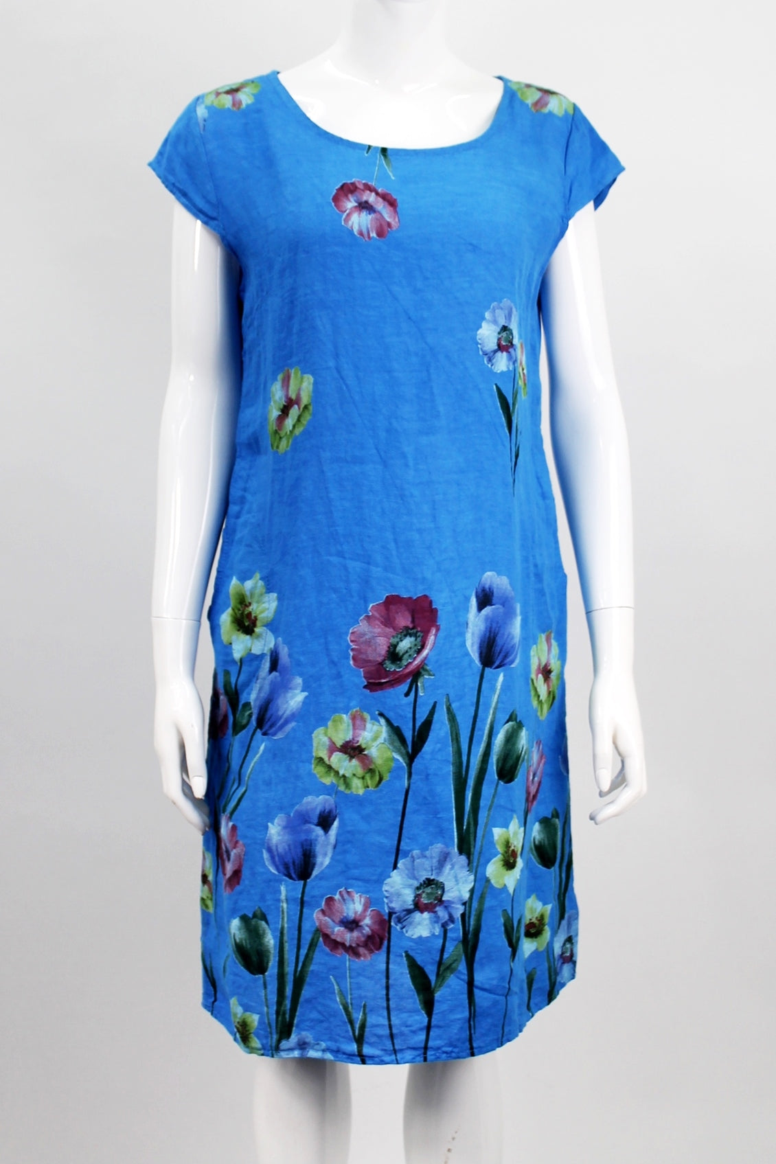 Luisa - MADE IN ITALY Dress One Size (8-14) Electric Blue NZ LUMA