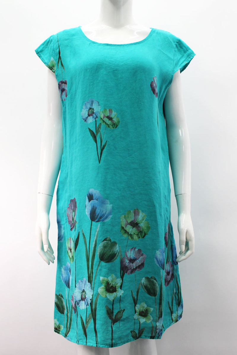 Luisa - MADE IN ITALY Dress One Size (8-14) Ocean Green NZ LUMA