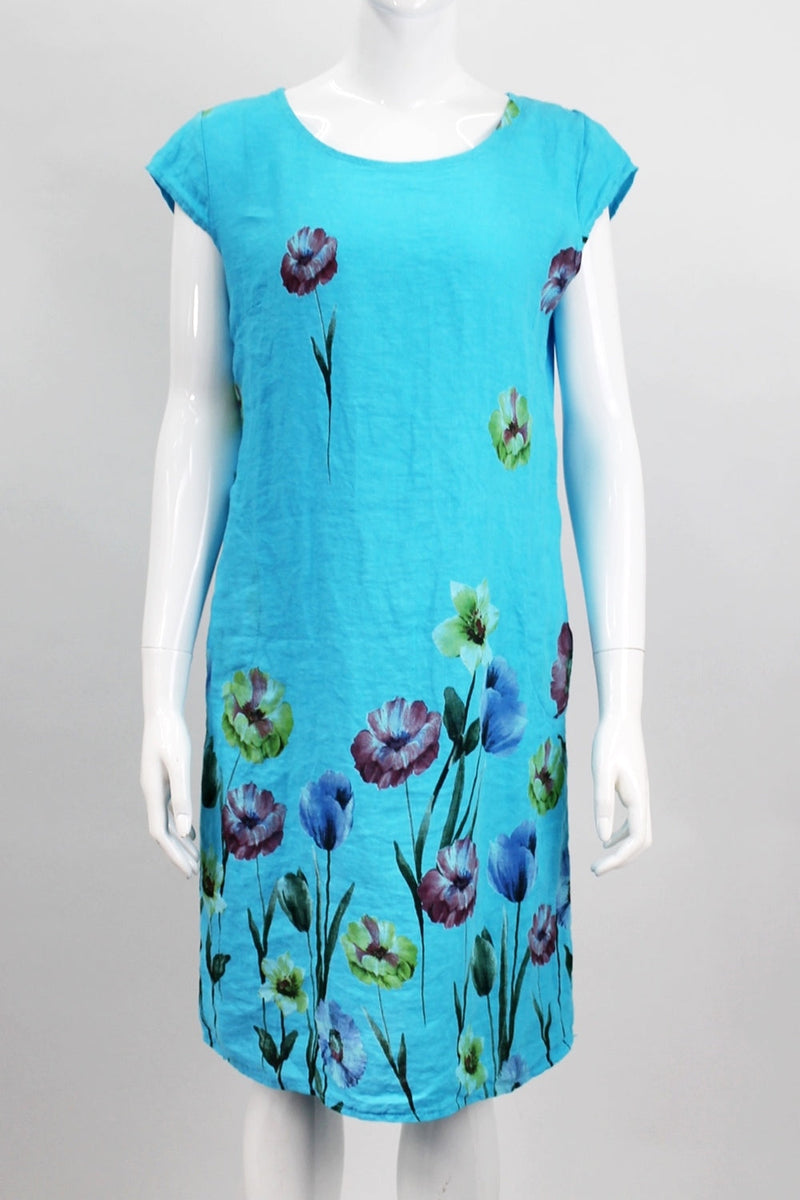 Luisa - MADE IN ITALY Dress One Size (8-14) Turquoise NZ LUMA