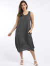 Mia - MADE IN ITALY Dress One Size (8-12) One Size (14-18) Charcoal NZ LUMA