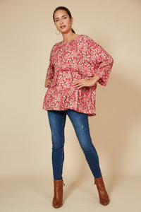 Milli Ruffle Top Floral - EB&IVE Top NZ LUMA