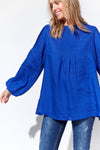 Nagano Blouse - HAVEN Top One Size Cobalt NZ LUMA