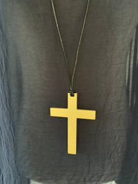 Small Bronze Cross Necklace - TWO BLONDE BOBS Accessories NZ LUMA
