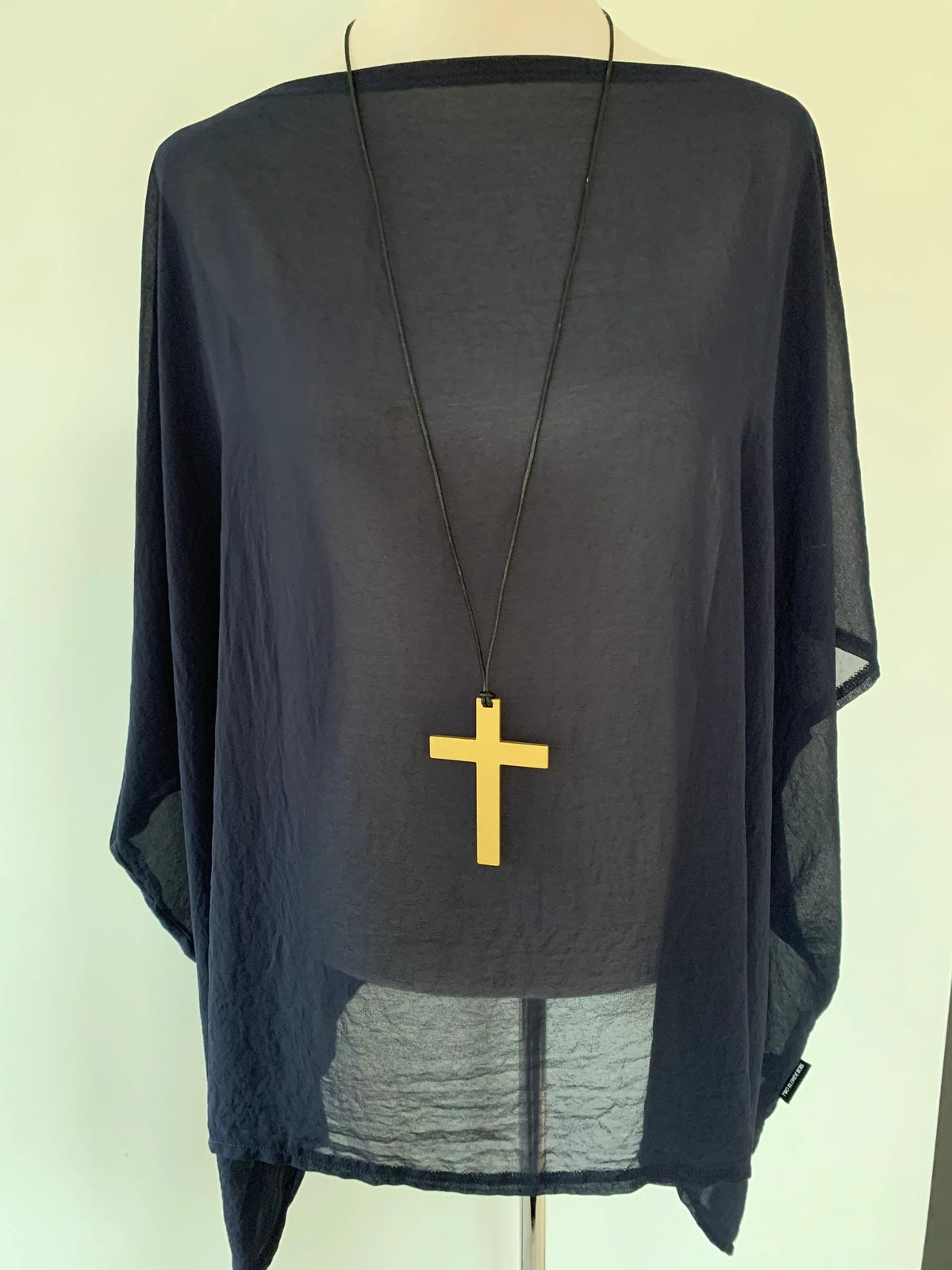 Small Bronze Cross Necklace - TWO BLONDE BOBS Accessories NZ LUMA