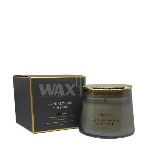 Soy Wax 125g Candle "W" Sandalwood & Myrrh - WAXGLOW Accessories LUMA NZ