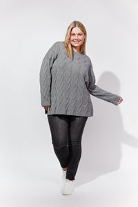 Tivoli Cable Knit - HAVEN Top One Size Nickle NZ LUMA