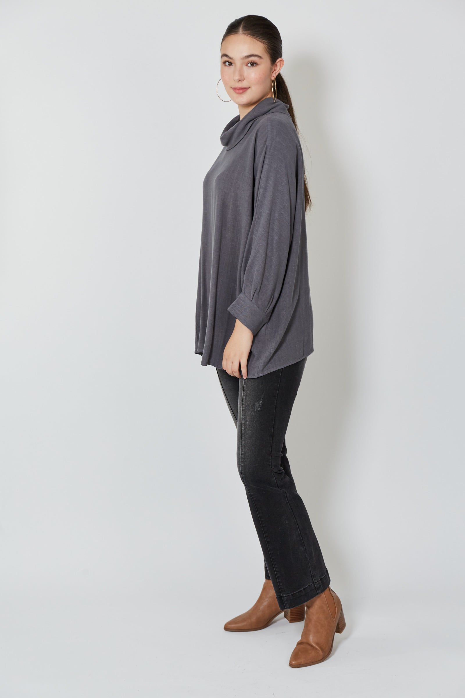 Vera Roll Neck Top - ISLE OF MINE Top NZ LUMA