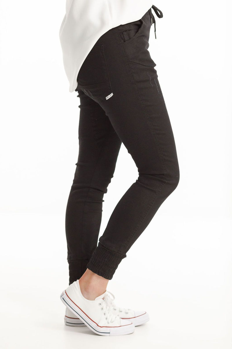 Weekender Jeans - HOME-LEE Pant 28/10 30/12 32/14 34/16 Jet Black NZ LUMA 