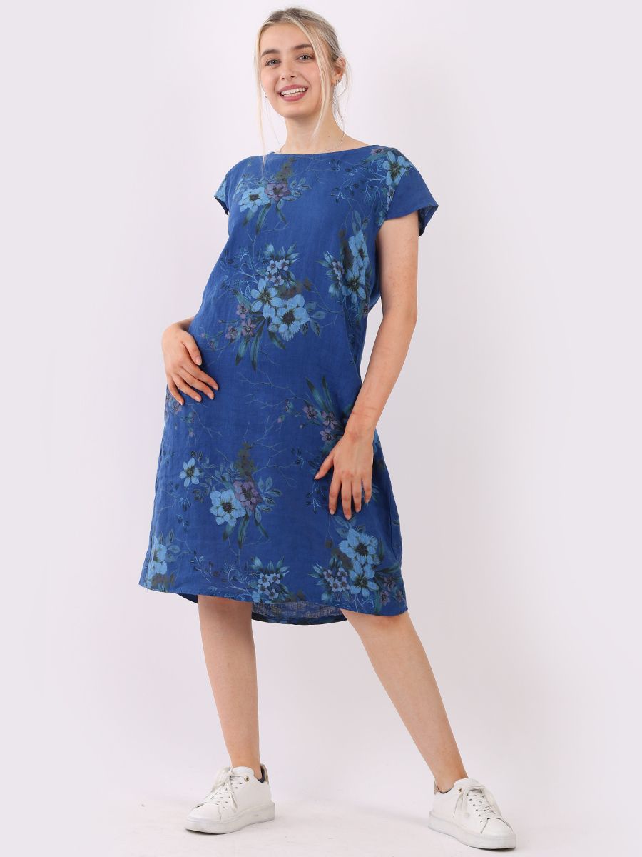 Pasquelina - MADE IN ITALY Dress One-Size (8-12) Royal Blue NZ LUMA