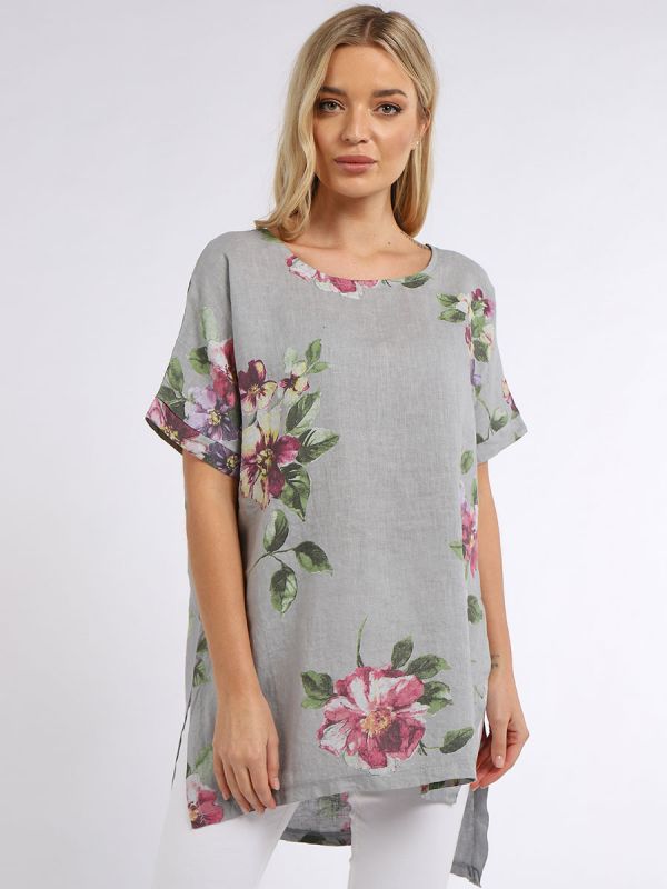 Arianna - MADE IN ITALY Top One Size (12-18) Grey NZ LUMA