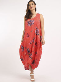 Benedetta - MADE IN ITALY Dress One Size (12-18) Coral NZ LUMA