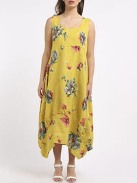 Benedetta - MADE IN ITALY Dress One Size (12-18) Mustard NZ LUMA