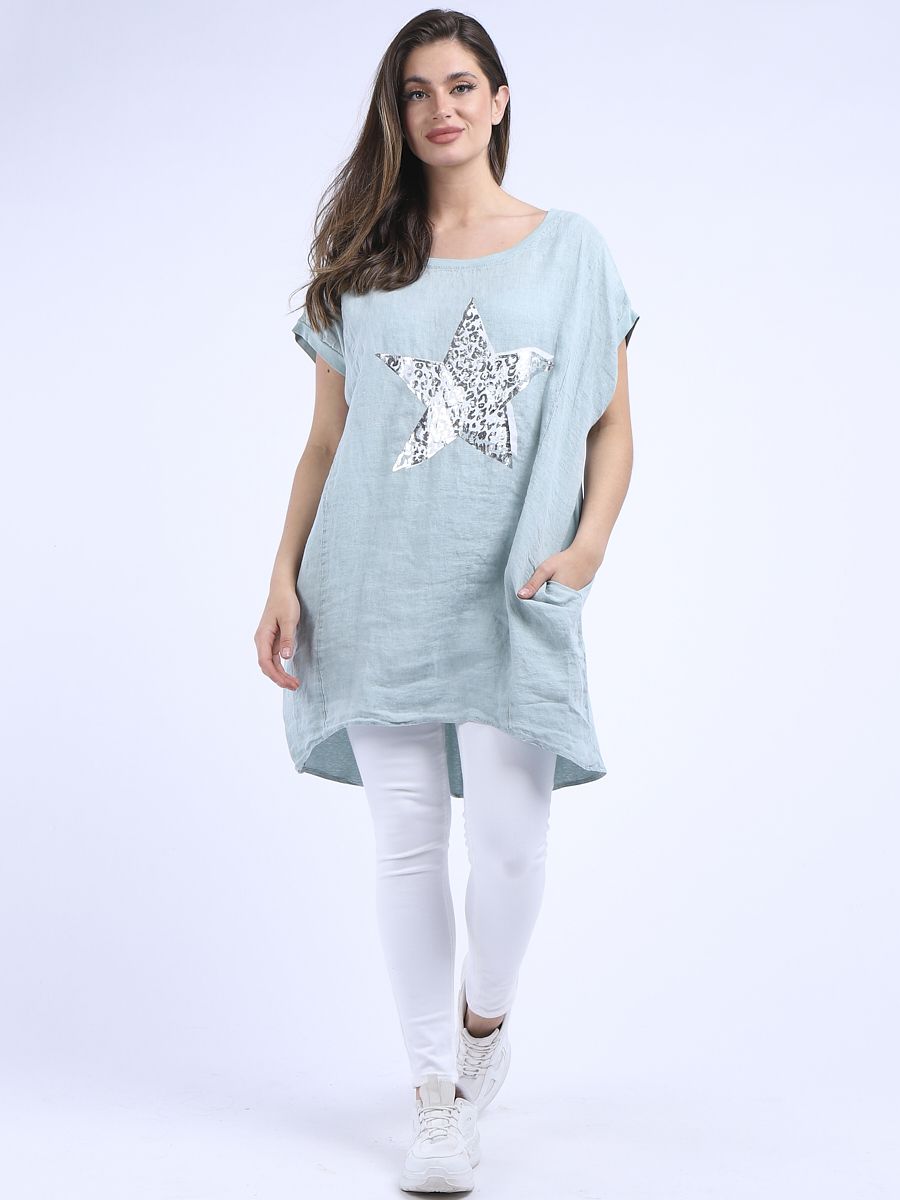 Gessica - MADE IN ITALY Top One Size (12-18) Ocean Blue NZ LUMA