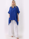 Thomasina - MADE IN ITALY Top One Size (16-24) Royal Blue NZ LUMA