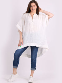 Thomasina - MADE IN ITALY Top One Size (16-24) White NZ LUMA