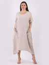 Bellasina - MADE IN ITALY Dress One Size (14-20) Beige NZ LUMA