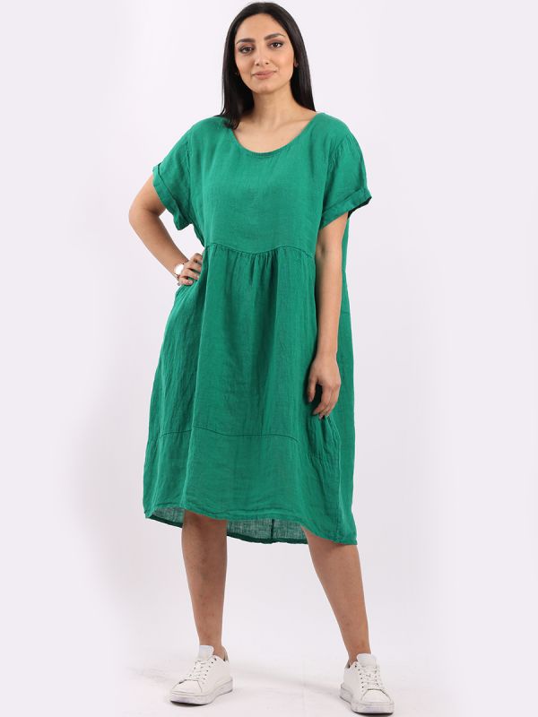 Micaela - MADE IN ITALY Dress One Size (12-18) Green NZ LUMA