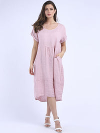 Micaela - MADE IN ITALY Dress One Size (12-18) Pink NZ LUMA