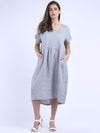 Micaela - MADE IN ITALY Dress One Size (12-18) Silver NZ LUMA