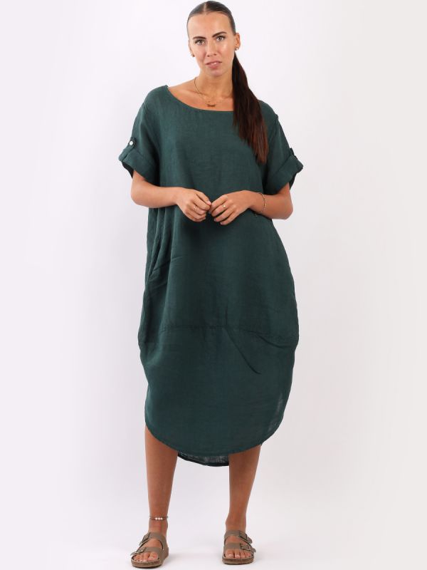 Agnesina - MADE IN ITALY Dress One Size (14-20) Teal NZ LUMA
